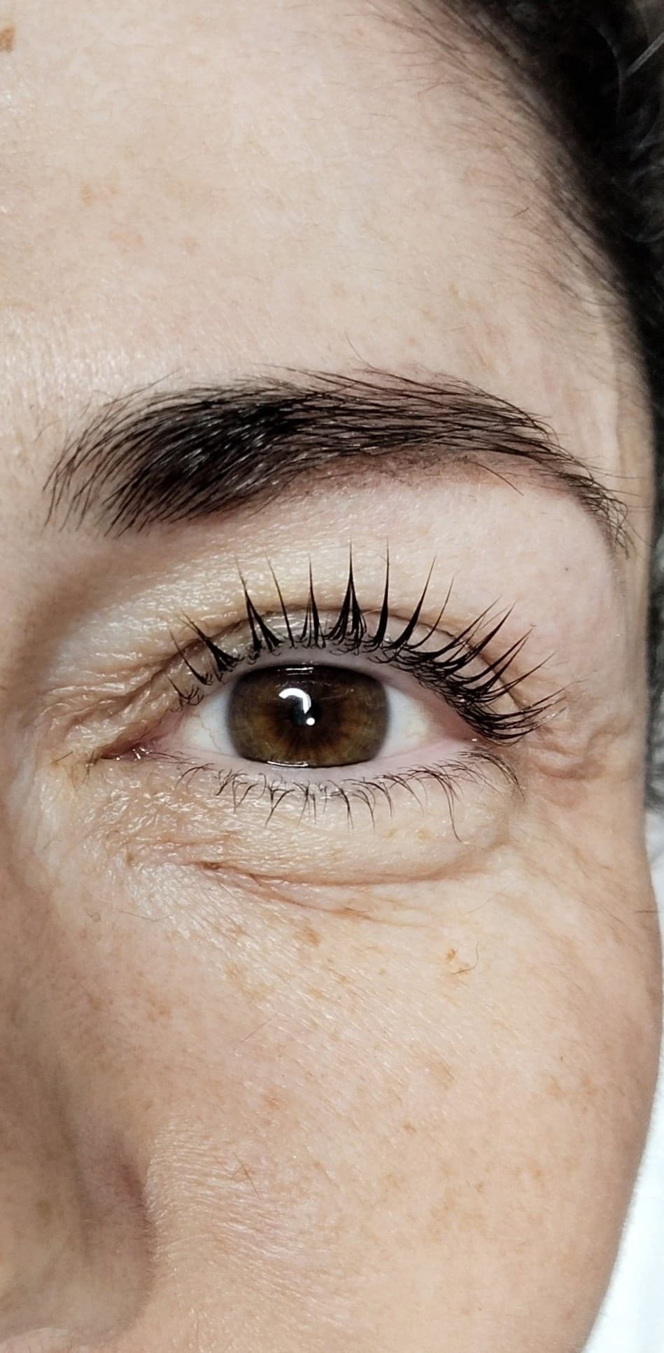 Detalle del resultado de lifting de pestañas en Punto Alto