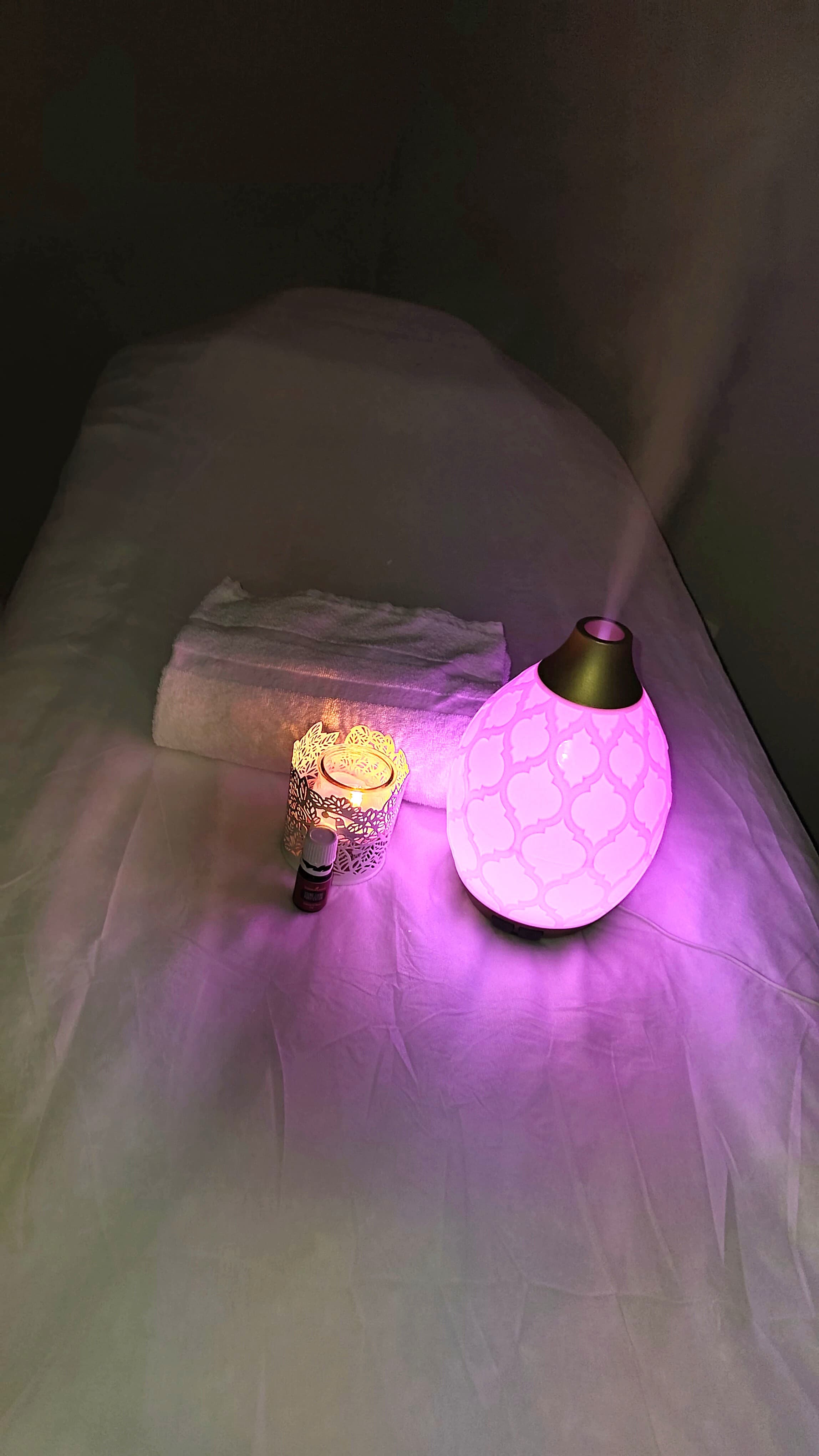 Ambiente relajante en la cabina de estética de Punto Alto